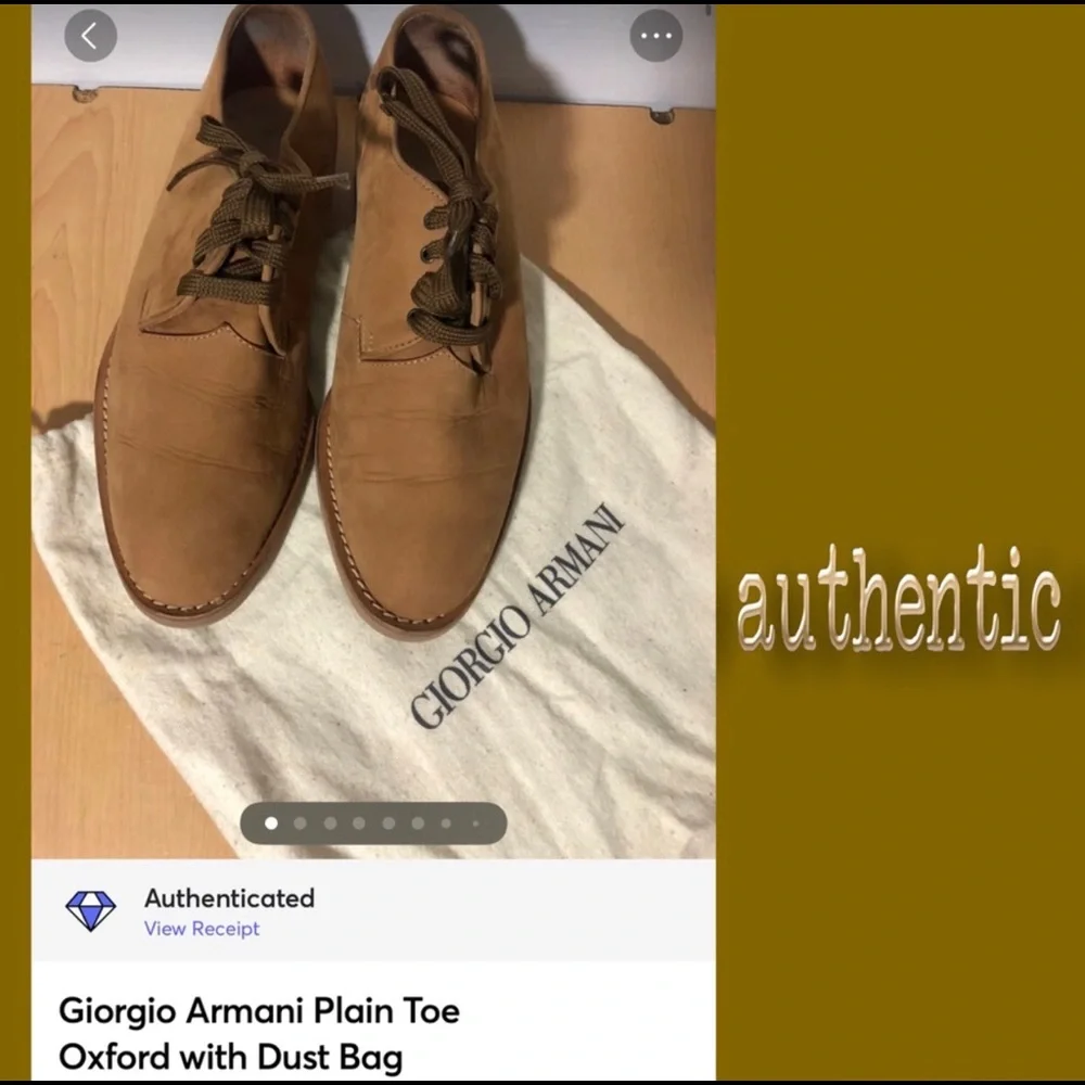 VTG Giorgio Armani Derby's with Dust Bag